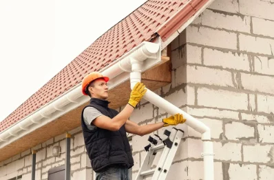 Pose et remplacement de gouttières à Alboussière